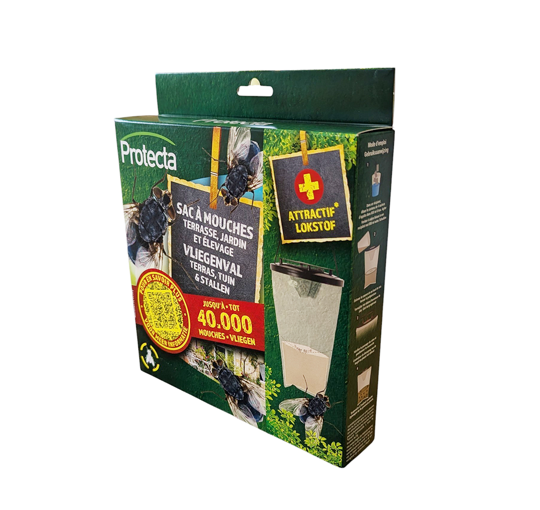 Kit complet Sac à Mouches Protecta Mouch'Clac 3,5L écologique extérieur.