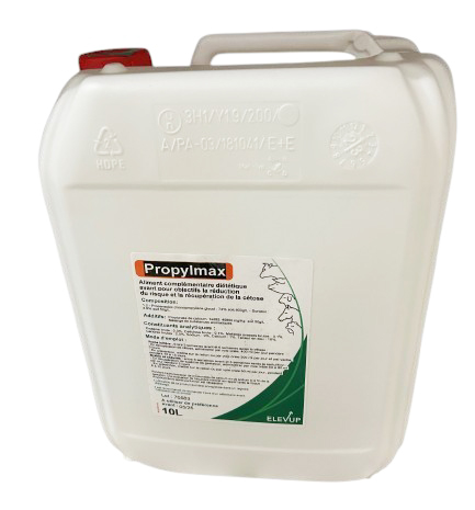 Bidon Propylmax 10L propylène glycol sorbitol énergie liquide toxémie brebis cétose vache