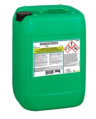 Bidon 24kg SANOCIDEX désinfectant détartrant acide peracétique UAB canalisations élevage