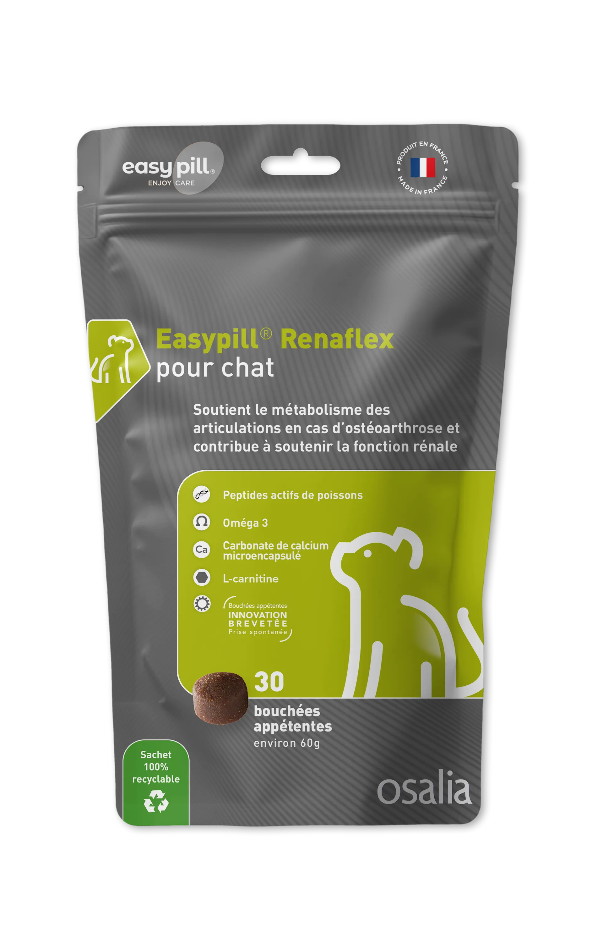 Sachet Easypill Renaflex Chat Osalia 30 bouchées arthrose et insuffisance rénale