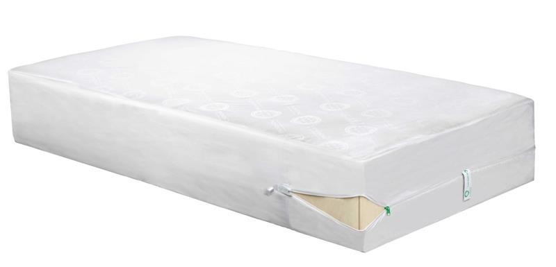 Housse intégrale matelas simple 90x190x20 cm anti-punaises de lit BugLock imperméable.