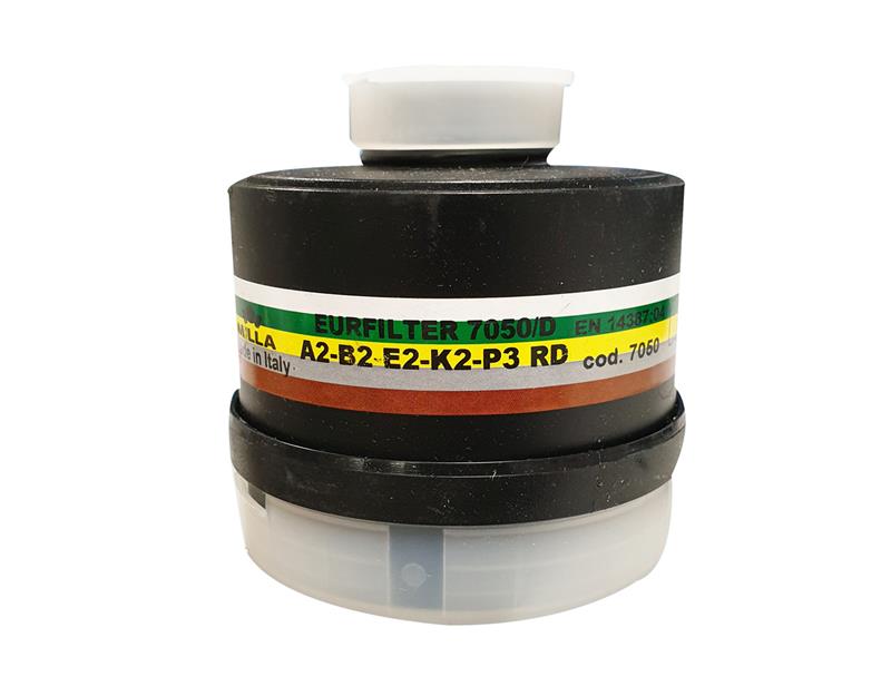 Cartouche filtre combiné A2B2E2K2-P3 raccord Rd40 masque complet gaz formol ammoniac.