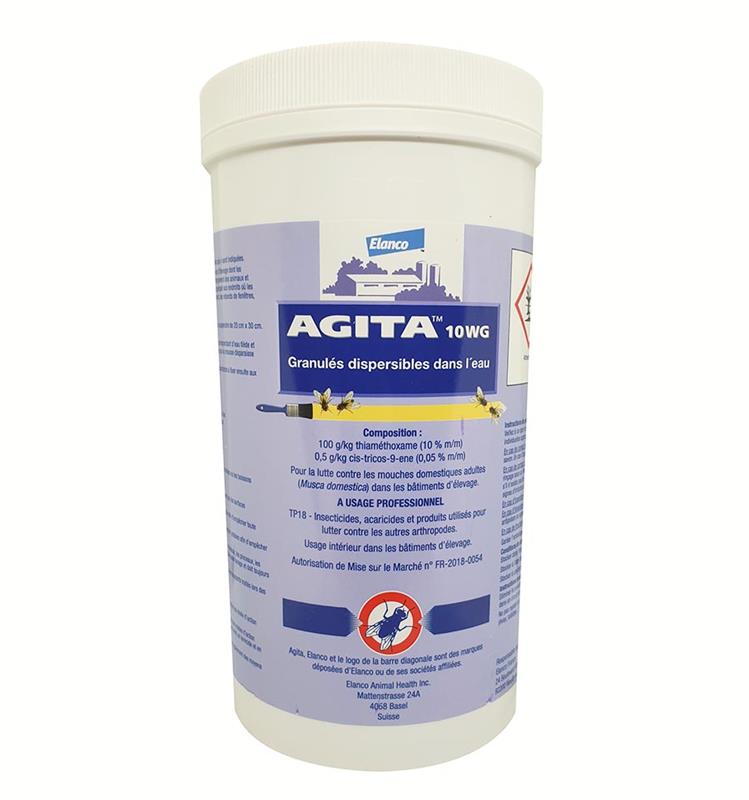 Pot 1kg AGITA 10WG insecticide professionnel pour bâtiments d'élevage thiaméthoxam.