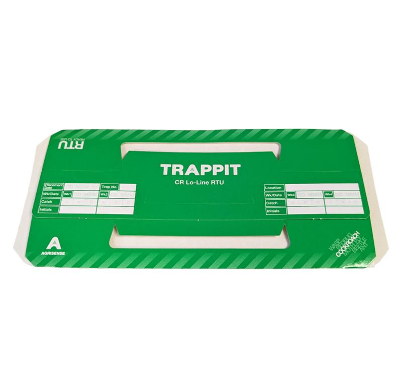Piège à blattes TRAPPIT CR Lo-Line RTU carton vert avec phéromone pour monitoring cafards.