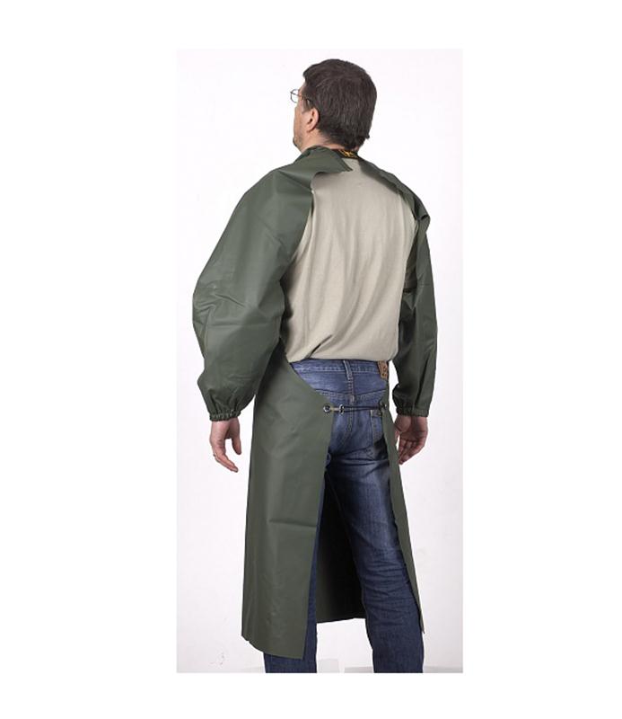 Tablier de traite à manches Guy Cotten vert taille L tissu 420 robuste et imperméable.