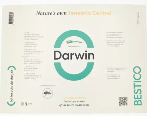 Boîte DARWIN Bestico vers prédateurs nématodes contre larves ténébrions élevage poulet dinde