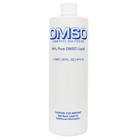 Bouteille de 473 ml de DMSO (Diméthylsulfoxyde) liquide pur à 99%.
