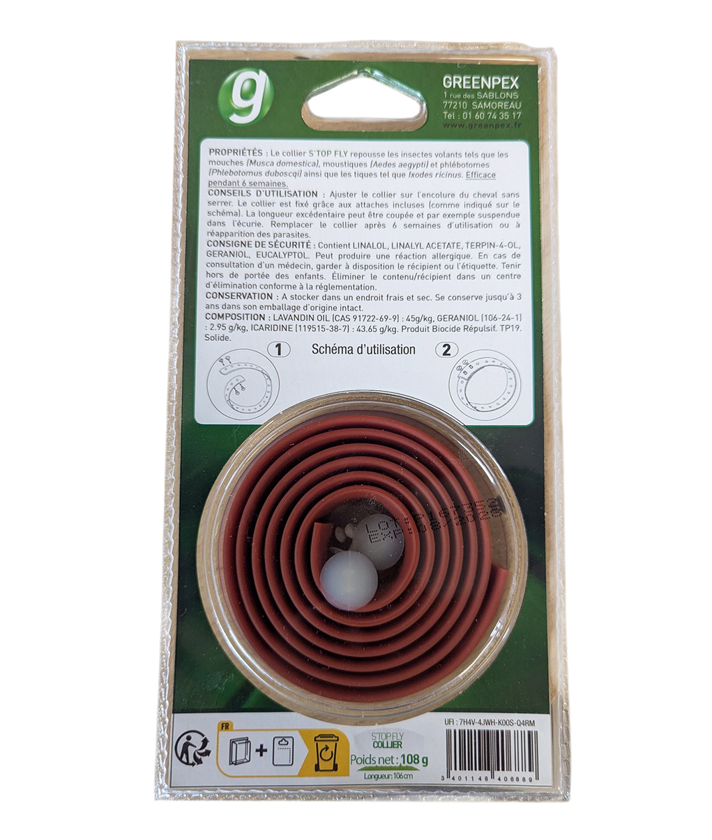 S'TOP FLY Collier Insectifuge pour Chevaux – Protection longue durée naturelle