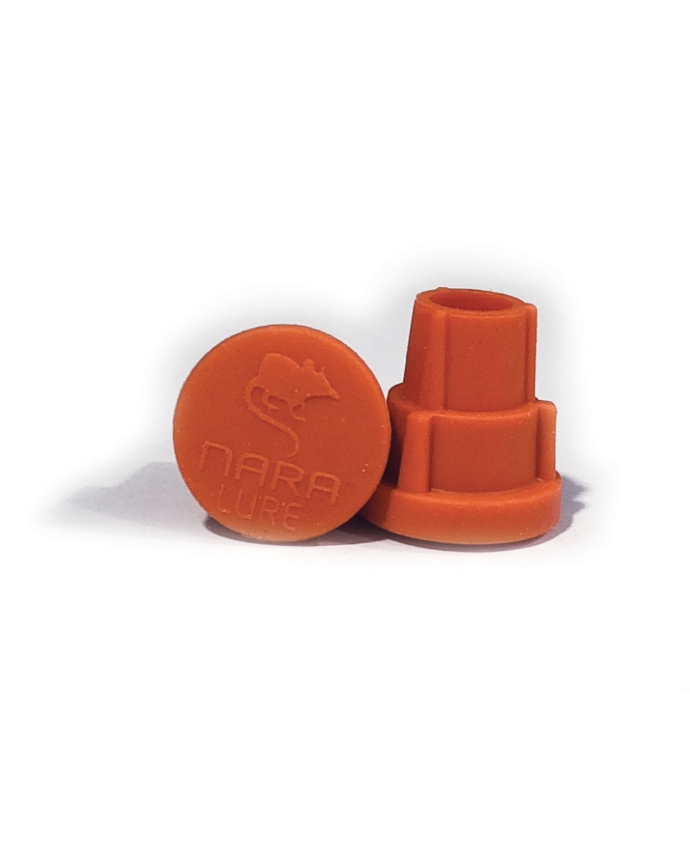 Capsules attractives orange NARA LURE arôme poisson pour pièges mécaniques à rongeurs.