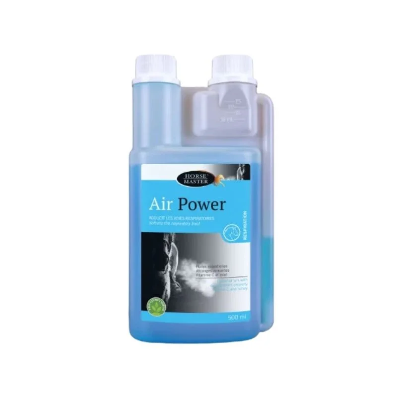 Flacon doseur Air Power 500ml Horse Master sirop respiratoire cheval menthol.