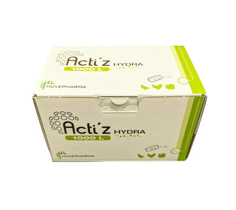 Acti’Z Hydra 1000 L Huvépharma – complément électrolytique réhydratant pour oiseaux et mammifères, galets effervescents faciles à dissoudre.