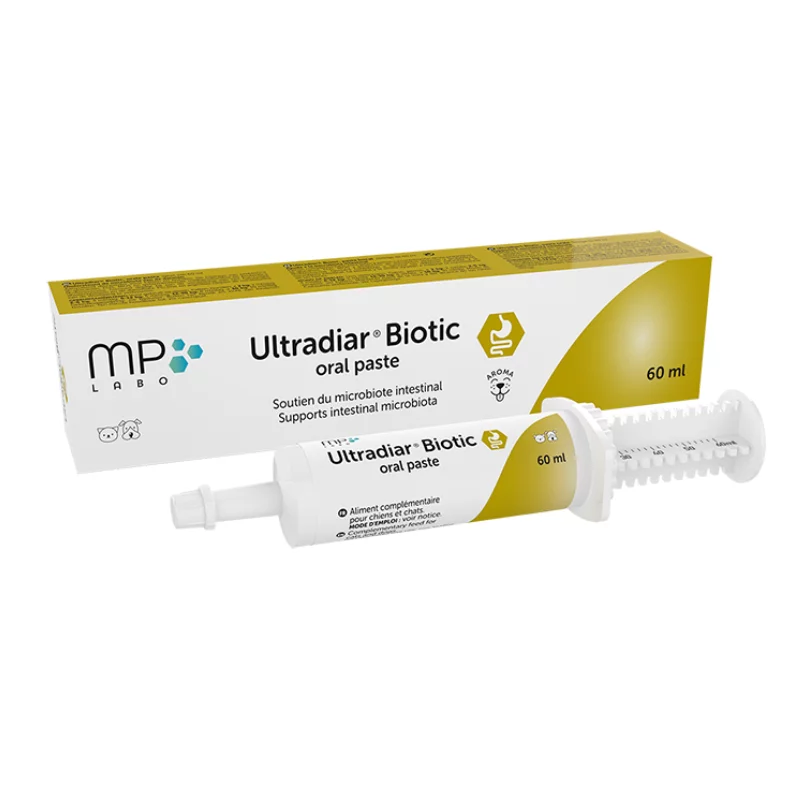 Seringue ULTRADIAR Biotic 60ml format économique chien géant élevage MP Labo