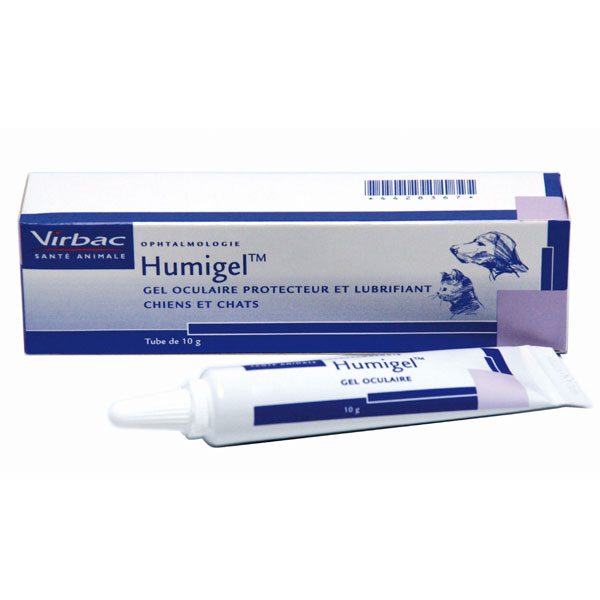 Humigel 10 g Virbac – gel oculaire protecteur et lubrifiant pour chien et chat, hydratation et protection de la cornée.