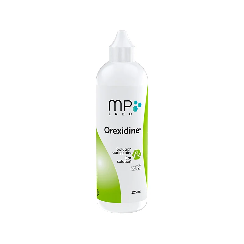 flacon Orexidine 125 ml solution auriculaire chien et chat