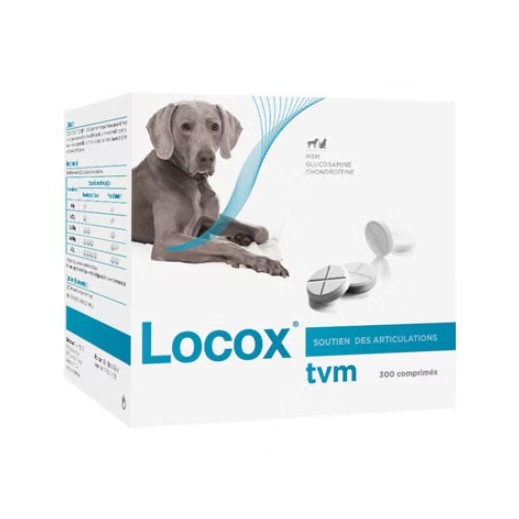 Locox TVM chien 300 comprimés – complément articulaire complet pour chiens à base de glucosamine, chondroïtine et MSM