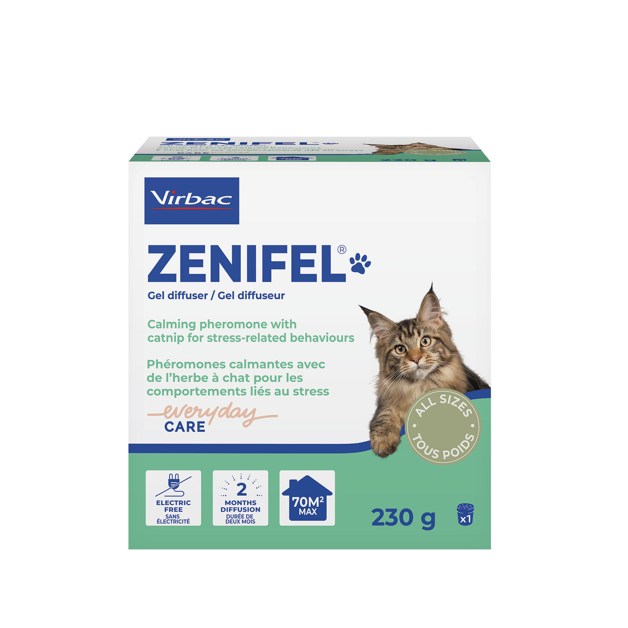 Pot Zenifel Gel Diffuseur 230g Virbac phéromones sans prise électrique pour chat