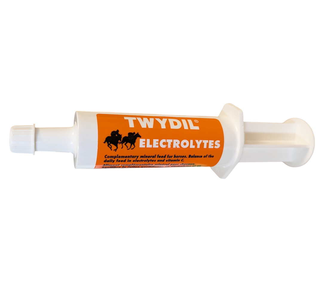 Seringue TWYDIL Electrolytes 50g récupération cheval sport.