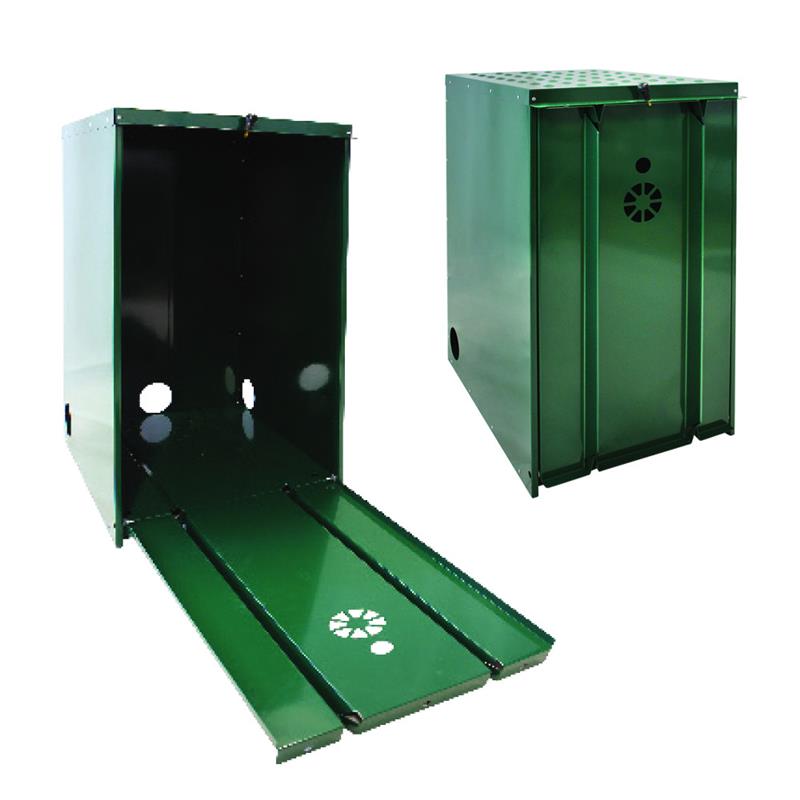 Ekobox A Vert protection extérieure en tôle pour piège Ekomille.