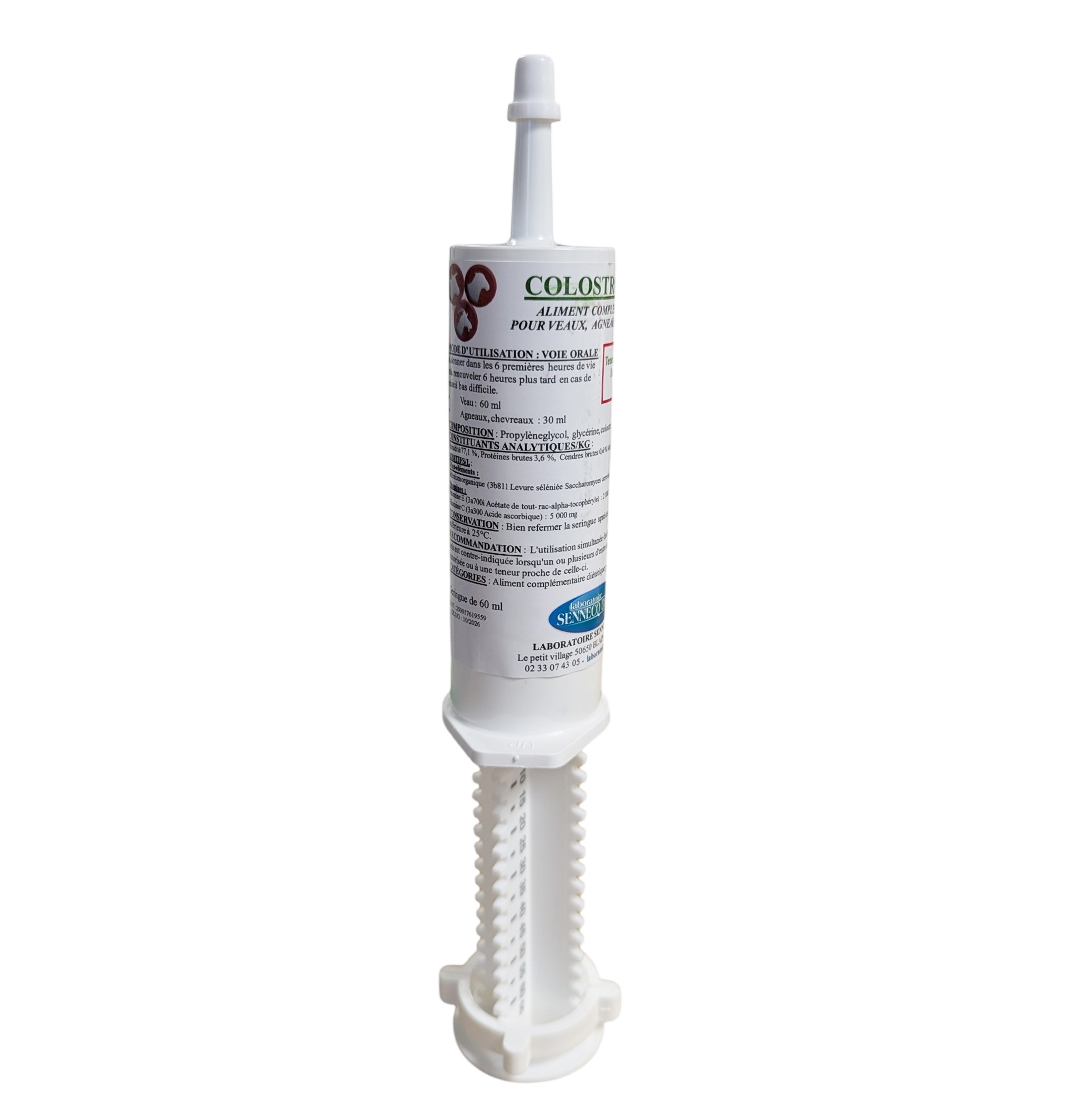 Boîte de 10 seringues Colostromed Saint-Médard colostrum pour veau agneau chevreau
