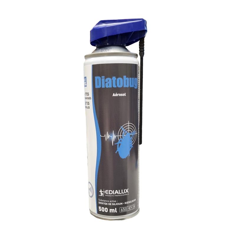 Aérosol Terre de Diatomée Diatobug Edialux 500ml contre insectes rampants.