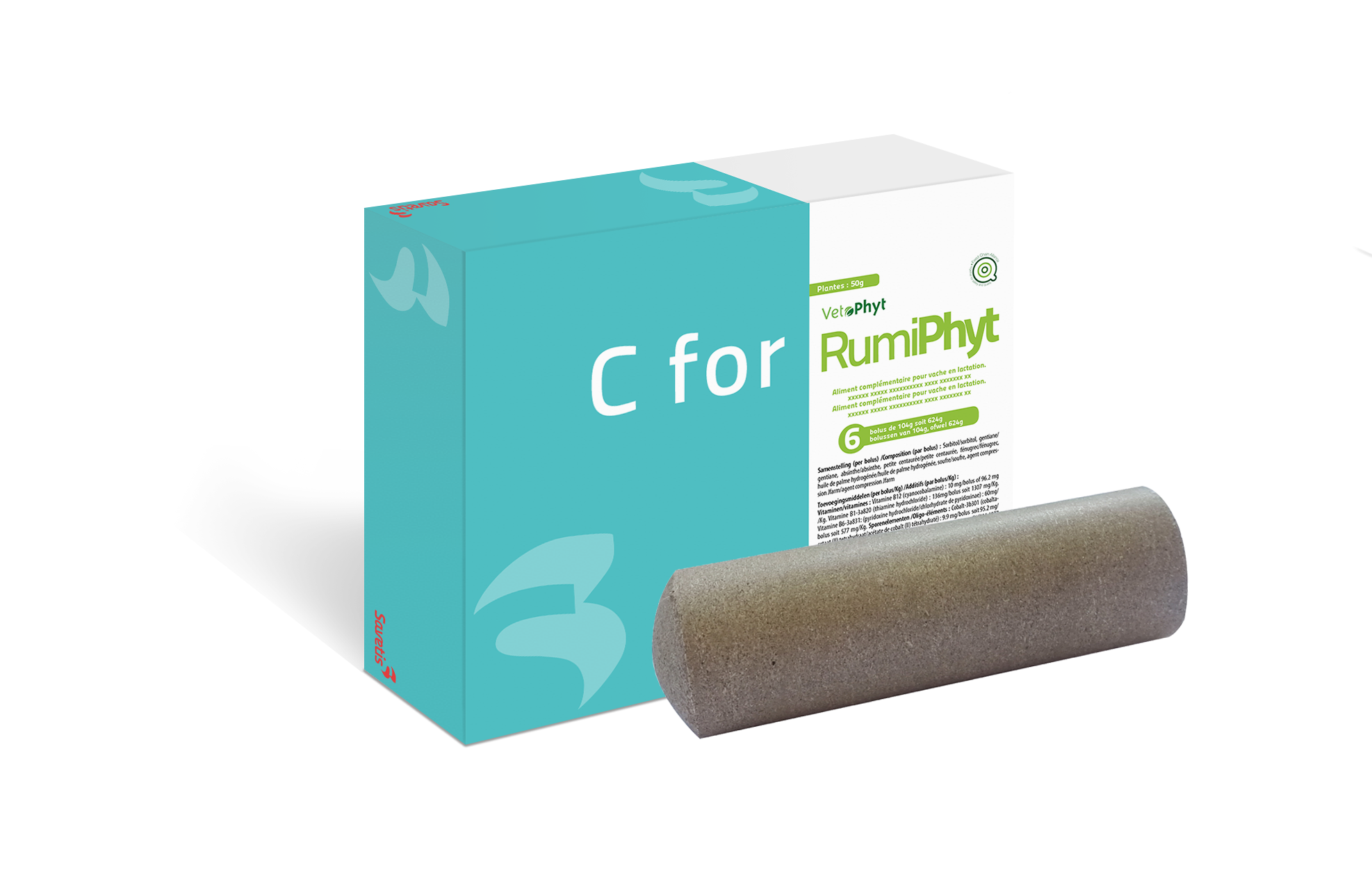 Boîte C for RumiPhyt Savetis et bolus vert phytothérapie pour digestion bovine