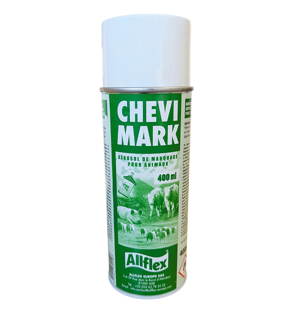 Bombe de marquage vert CHEVIMARK 400ml Chevillot pour tri et identification bétail