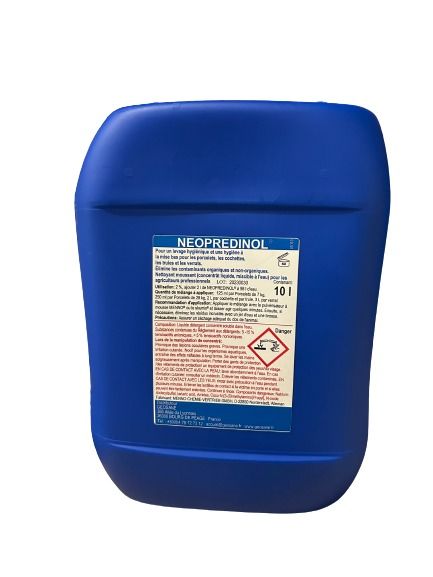 Bidon de NEOPREDINOL 10 L – Détergent concentré pour lavage et hygiène des truies et porcelets en élevage porcin