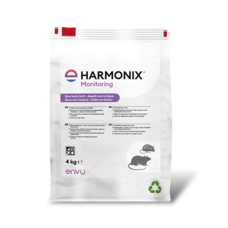 Sac 4kg Harmonix® Monitoring appât non toxique fluorescent pour détection rongeurs certifié HACCP.