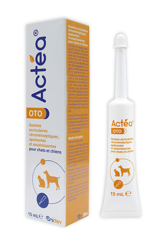 Actéa OTO 15 ml – gouttes auriculaires apaisantes et assainissantes pour chiens et chats