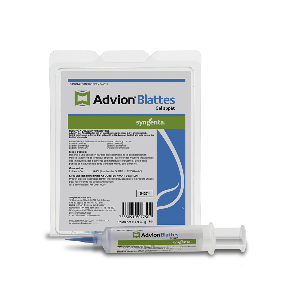 eringue Advion Gel Blattes Syngenta 30g insecticide professionnel cafards.