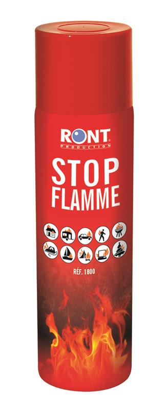 Aérosol rouge STOP FLAMME RONT extincteur d'appoint pour urgences incendie.
