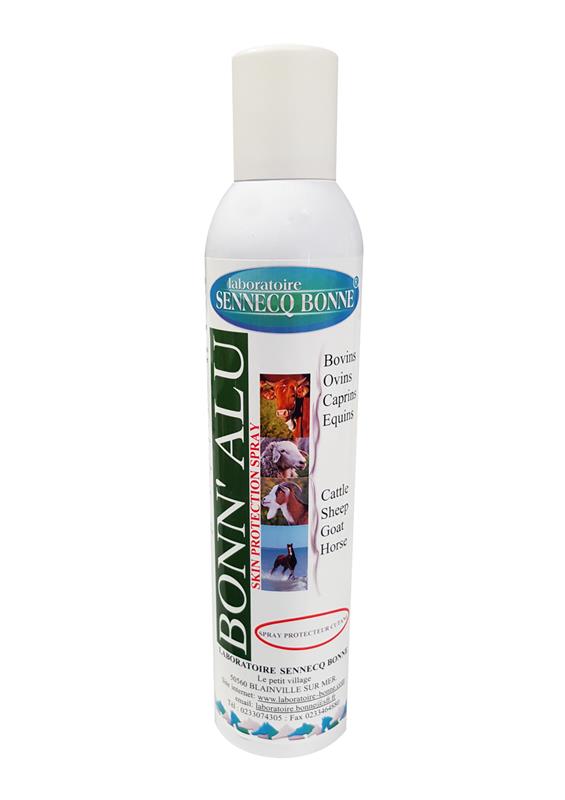 Bouteille spray BONN' ALU aluminium micronisé pour cicatrisation plaie cheval et bovin