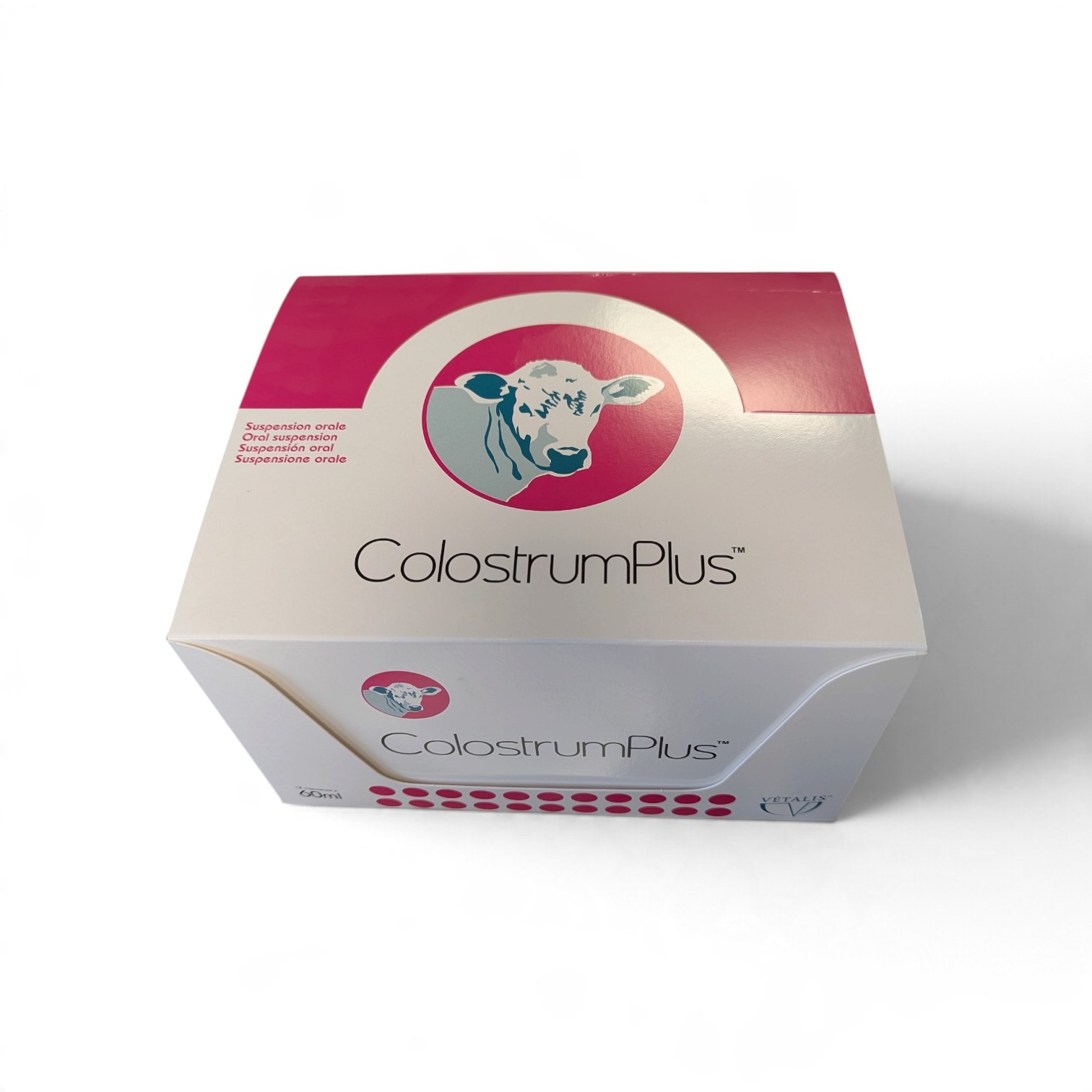 Colostrum Plus Pâte 12 x 60 ml – complément colostral riche en immunoglobulines pour renforcer l’immunité du veau nouveau-né.