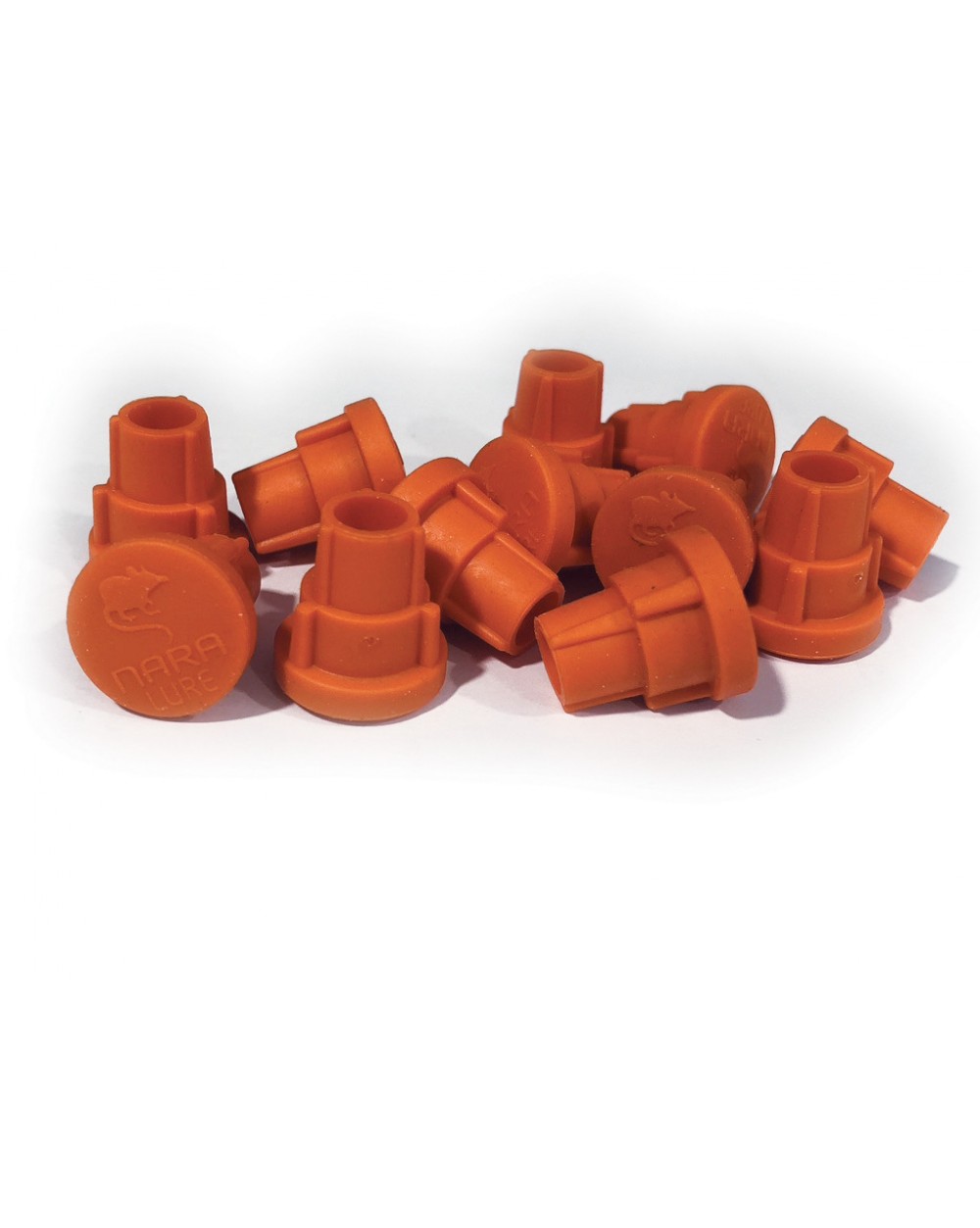 Capsules attractives orange NARA LURE arôme poisson pour pièges mécaniques à rongeurs.