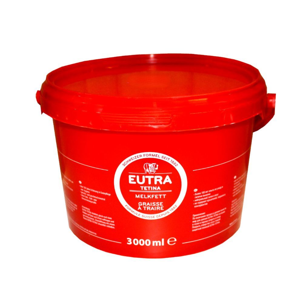 Seau rouge Graisse à traire Eutra Tetina 3 litres soin trayons et peau