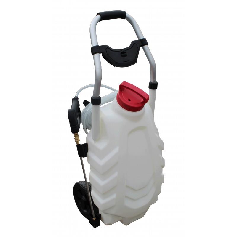 Pulvérisateur électrique PROSPRAYER 3 sur roues avec 2 batteries lithium et chargeur.