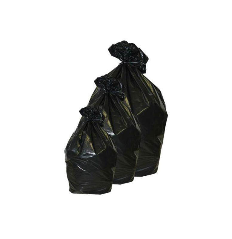 Rouleaux professionnels de sacs poubelle noirs 30L haute résistance épaisseur 32 microns.
