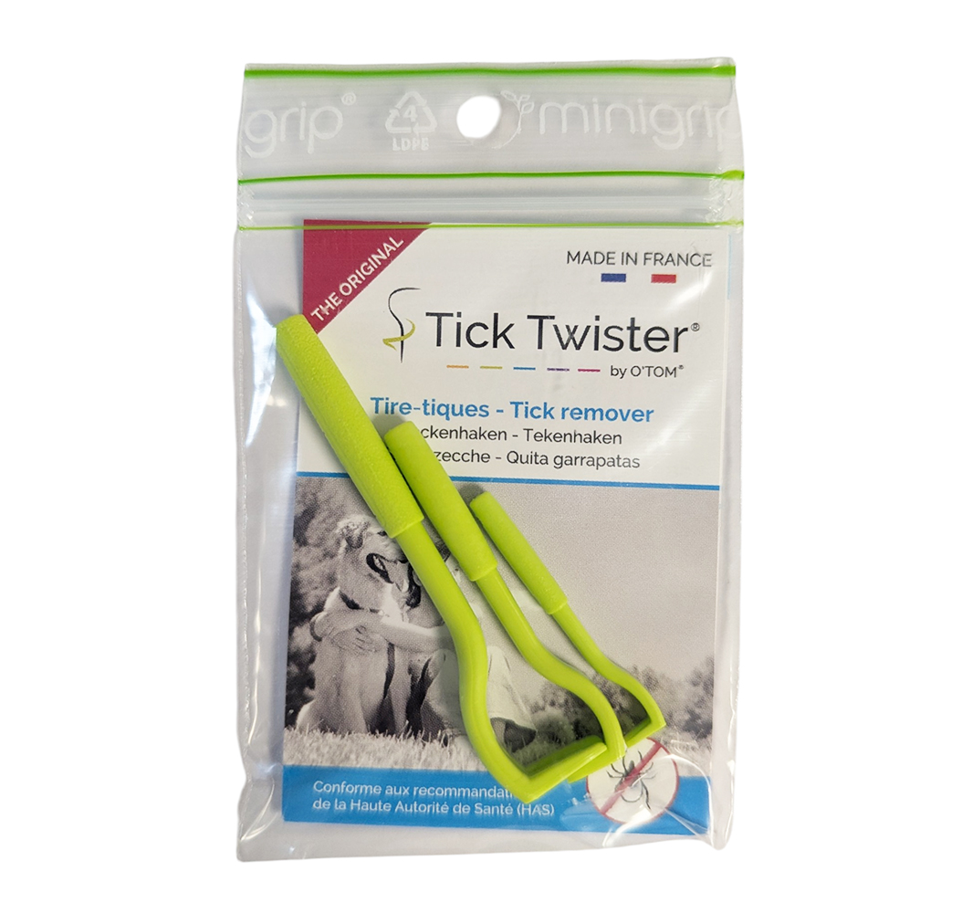 Lot de 3 crochets tire-tique verts retrait sans douleur chien chat humain.
