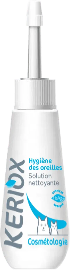 Keriox Solution Nettoyante Auriculaire 100 ml – hygiène des oreilles chien et chat.