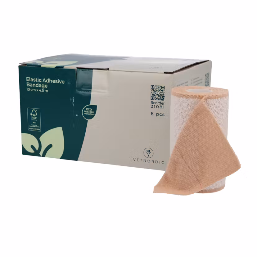 Bande adhésive élastique large 10cm VetNordic EAB strapping cheval.