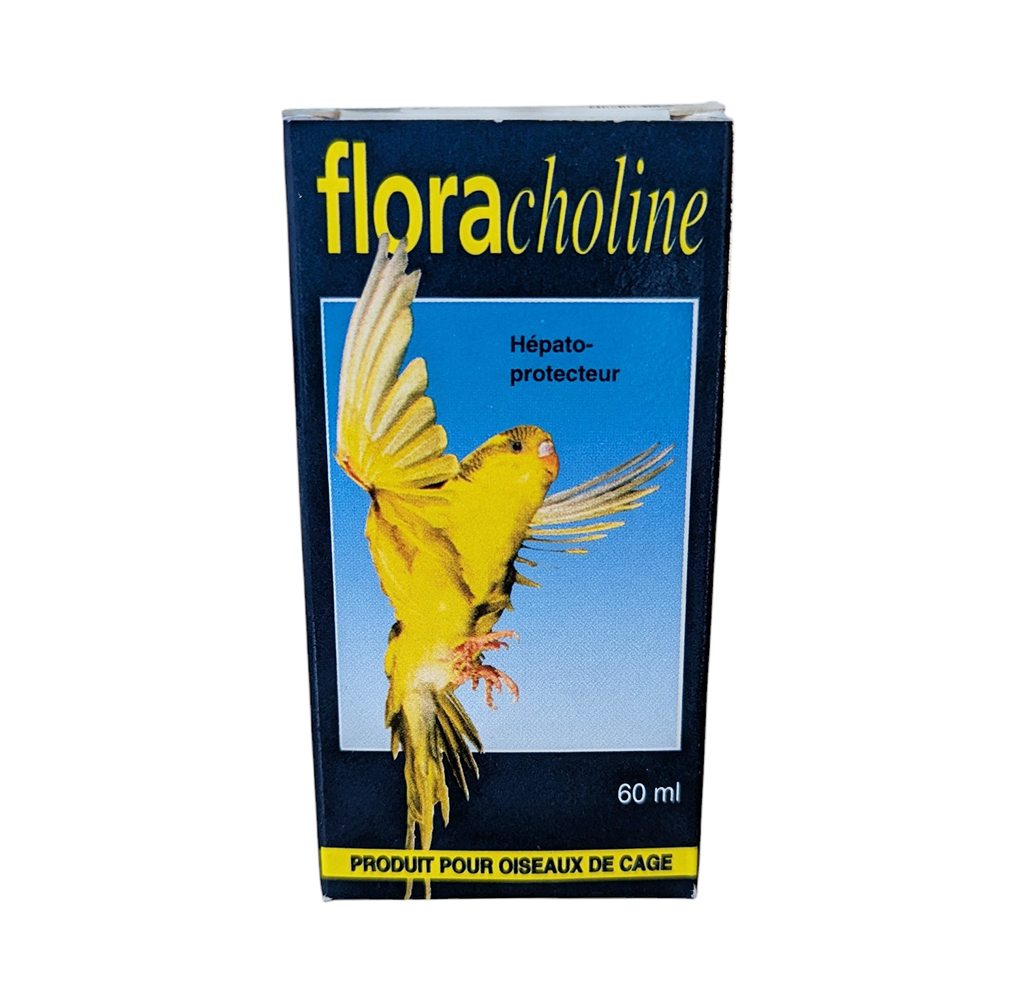 Flacon Floracholine 60ml, hépatoprotecteur pour canaris et perruches, riche en Choline.