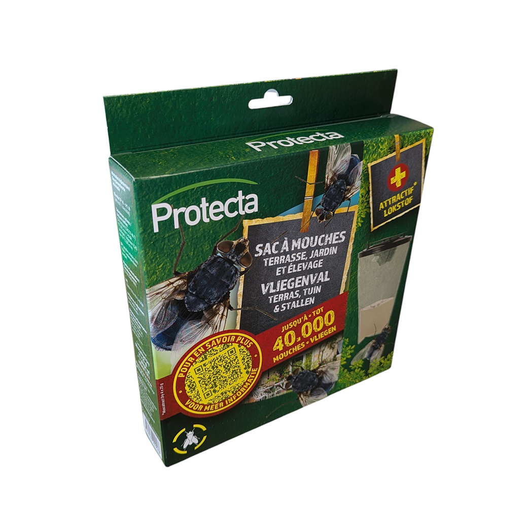 Kit complet Sac à Mouches Protecta Mouch'Clac 3,5L écologique extérieur.