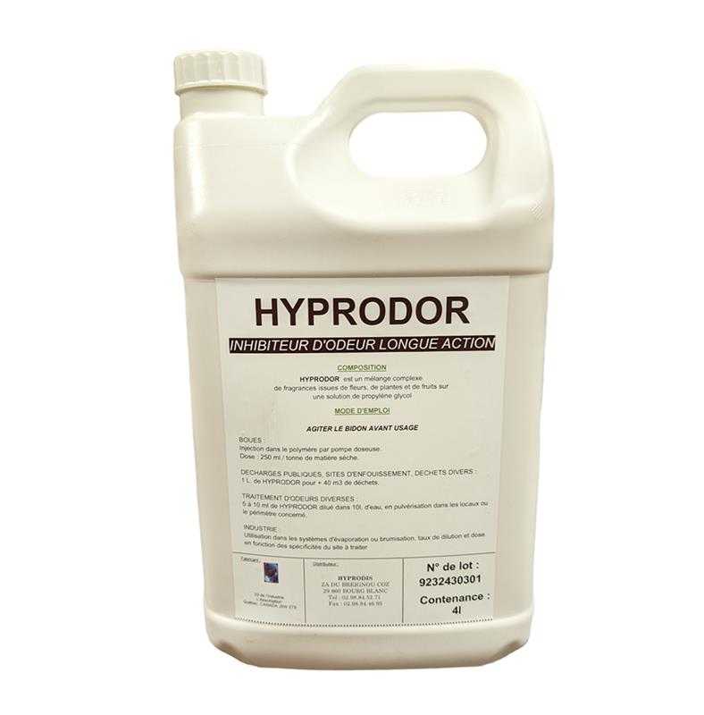 Bidon 4L HYPRODOR neutralisant d'odeurs industriel longue action.